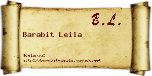 Barabit Leila névjegykártya
